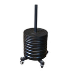 Body-Solid GWT86 Vertical Oly Plate Tree w Casters, view 2