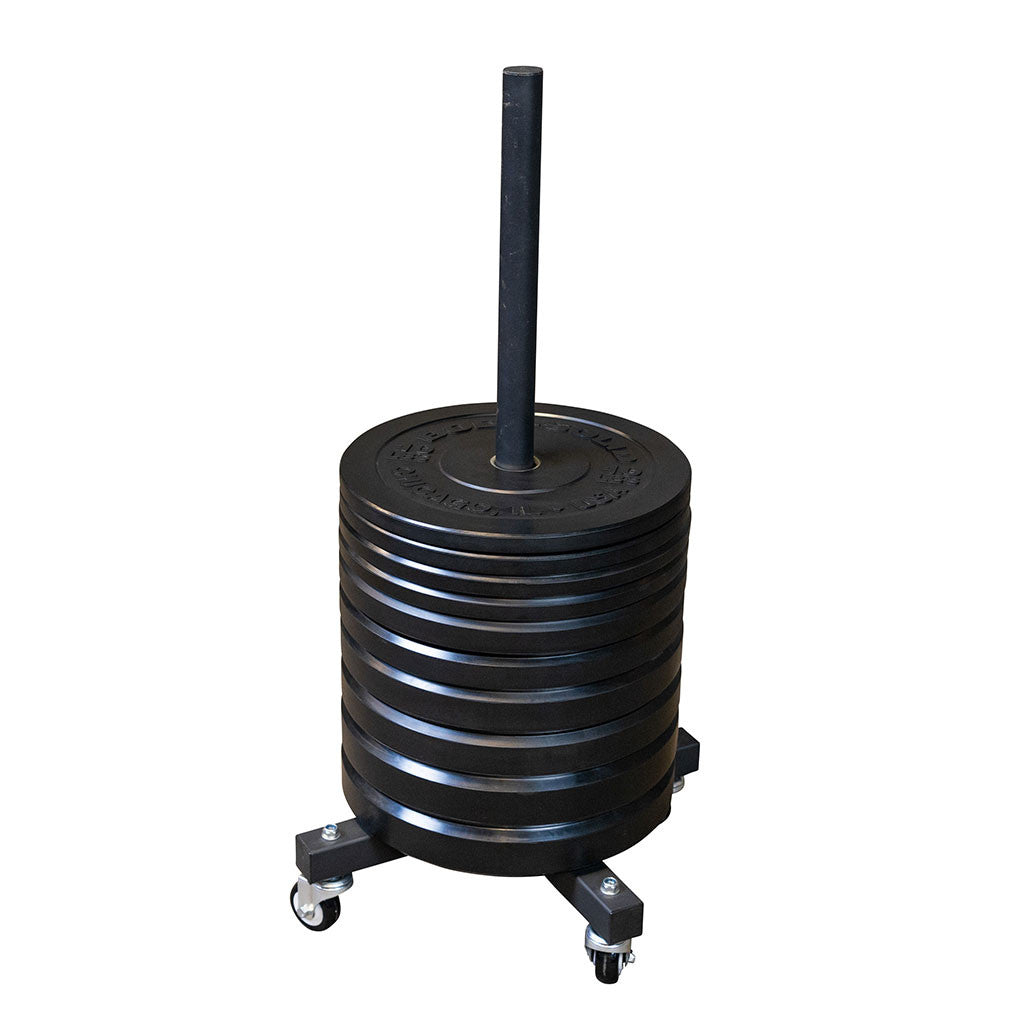 Body-Solid GWT86 Vertical Oly Plate Tree w Casters, view 2