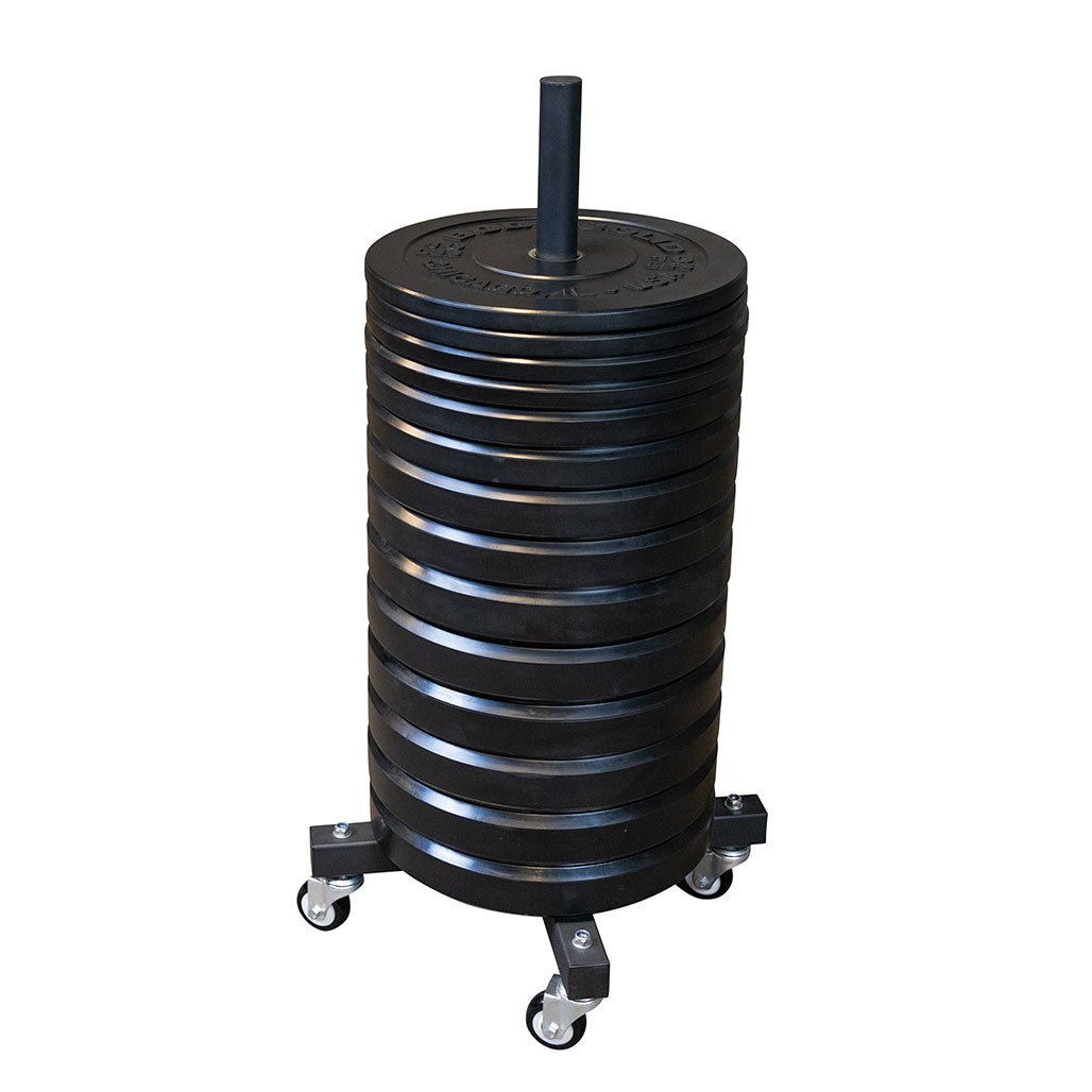 Body-Solid GWT86 Vertical Oly Plate Tree w Casters, view 3