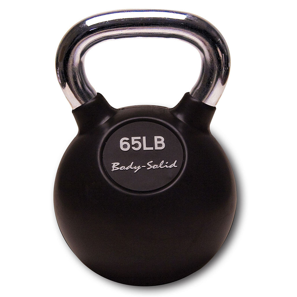 Body-Solid KBZ50 Chrome, Rubber Kettlebell 50lb