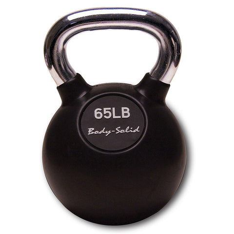 Body-Solid KBZ50 Chrome, Rubber Kettlebell 50lb