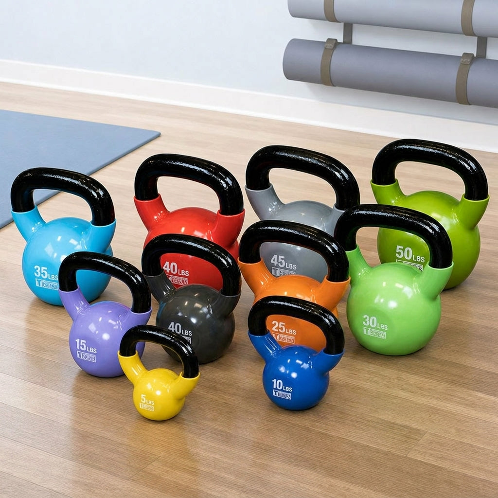 Body-Solid KBVS275 Vinyl Coated Kettle Bells Set 5-50, view 3