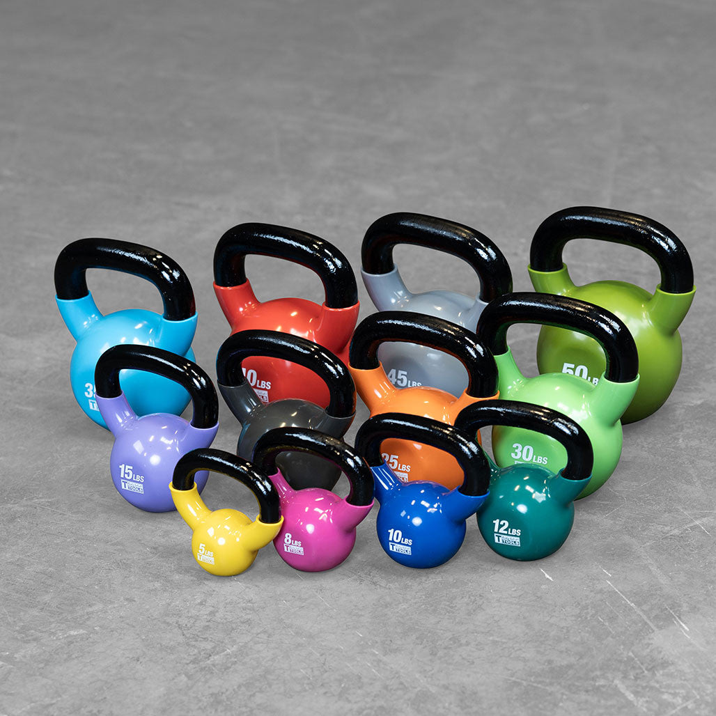 Body-Solid KBVS105 Vinyl Coated Kettle Bells Set One Each 5,10,15,20,25,30, view 2