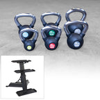 Body-Solid KBZS105Pack Chrome Handle, Rubberized Kettle Bell Set 5-30 Singles, with GDKR50B, view 3
