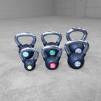 Body-Solid KBZS105Pack Chrome Handle, Rubberized Kettle Bell Set 5-30 Singles, with GDKR50B, view 5