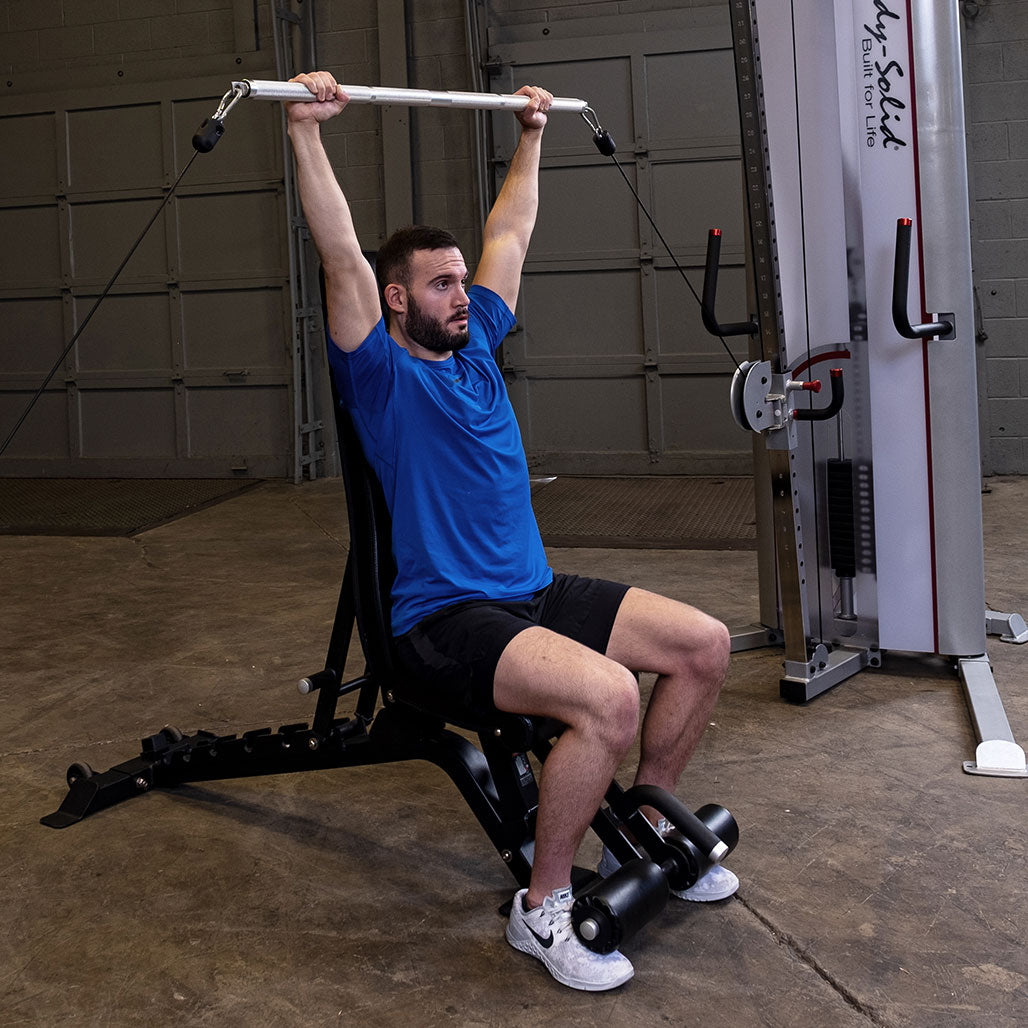 Body-Solid MB100A Aluminum Revolving Dual Cable Straight Bar for Functional Trainer, view 6