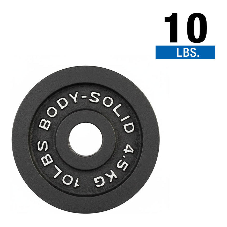 Body-Solid OPB10 Black Cast Oly Plate 10lb, view 3