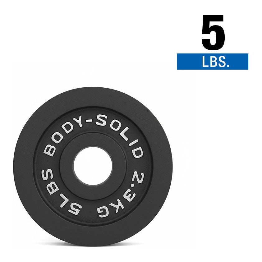 Body-Solid OPB5 Black Cast Oly Plate 5lb, view 3