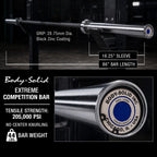 Body-Solid OB86EXT Oly Bar, 7 feet, 28mm, Chicago Extreme 44lbs