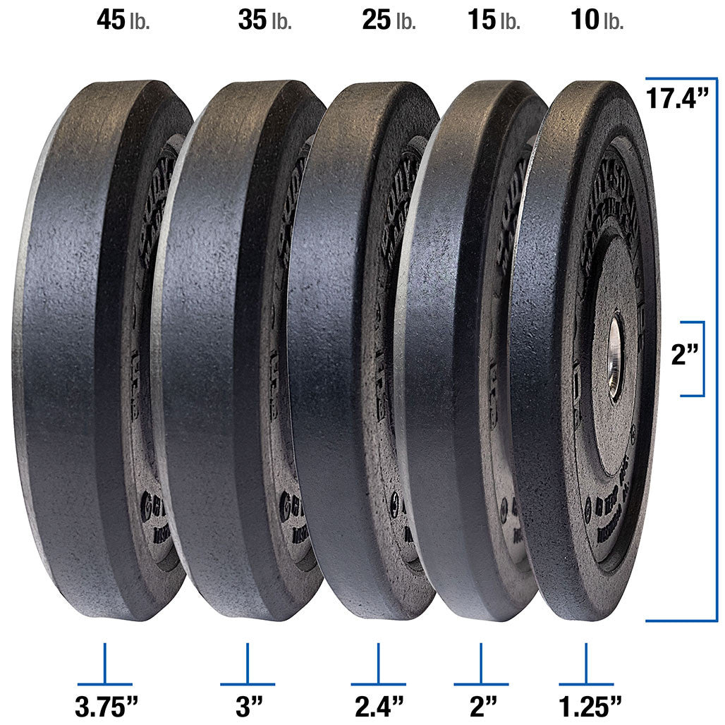 Body-Solid OBPH45 45 lb Premium Bumper Plates - Pair
