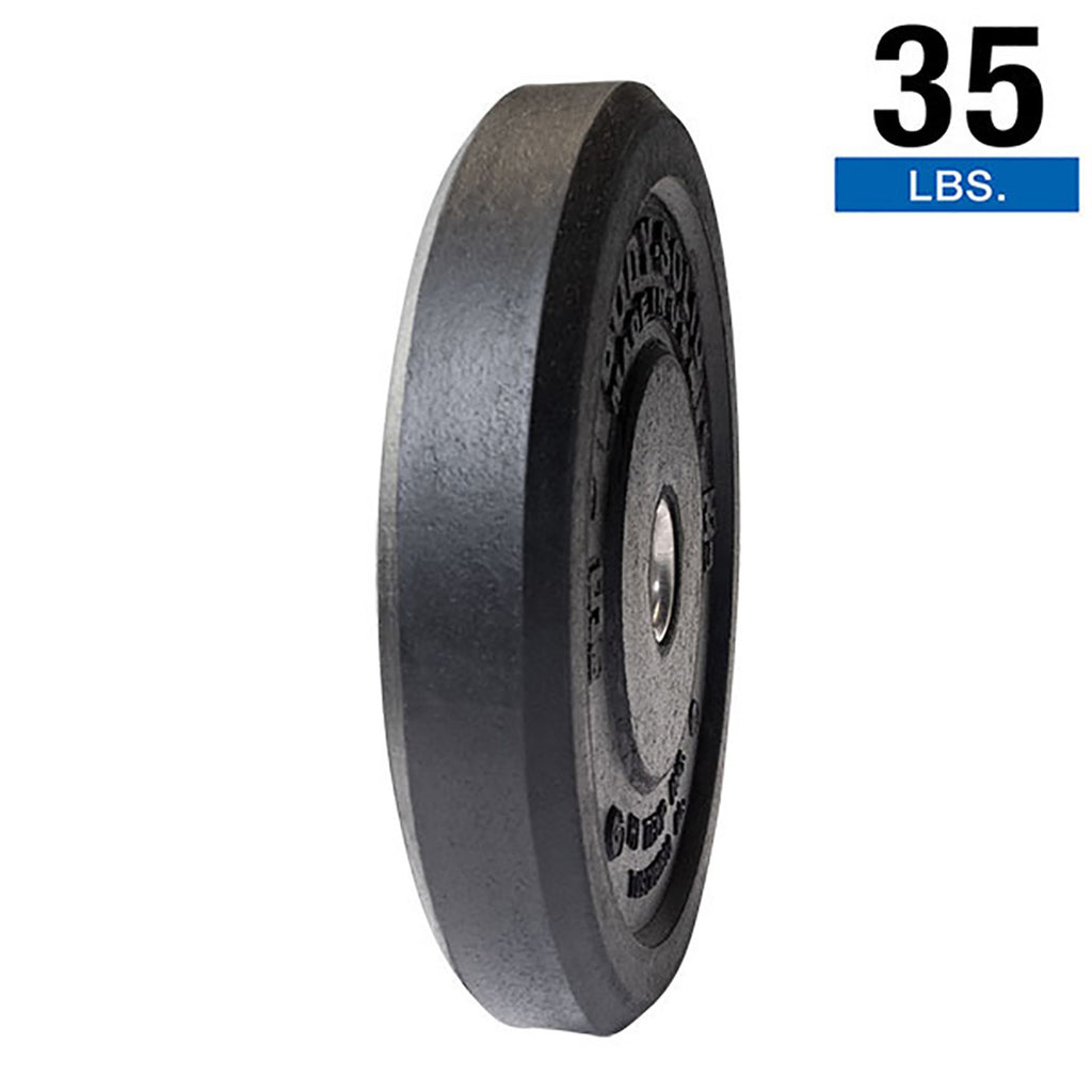 Body-Solid OBPH35 35 lb Black Bumper Plates 17.375", Full Commercial Made in USA, view 3