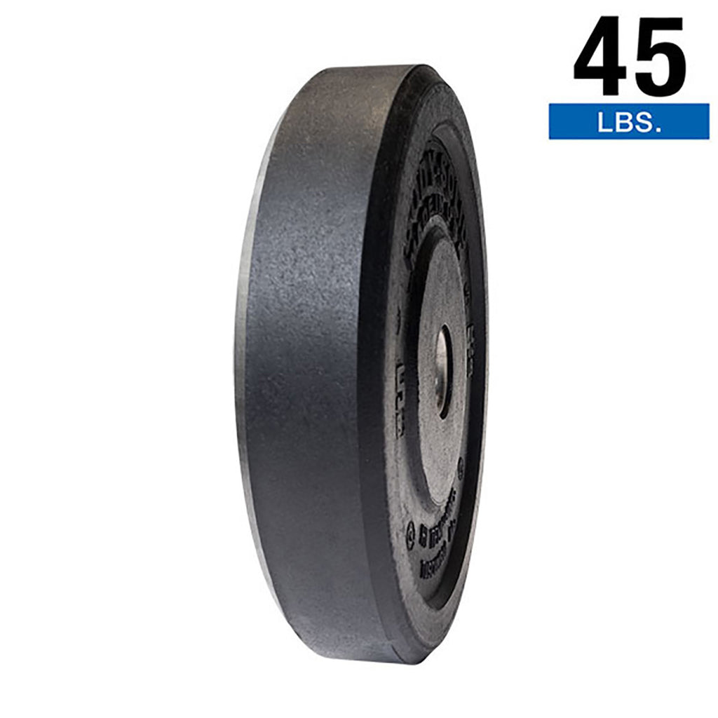 Body-Solid OBPH45 Black Bumper Plate 45 lb, Made in USA (Pair), view 3