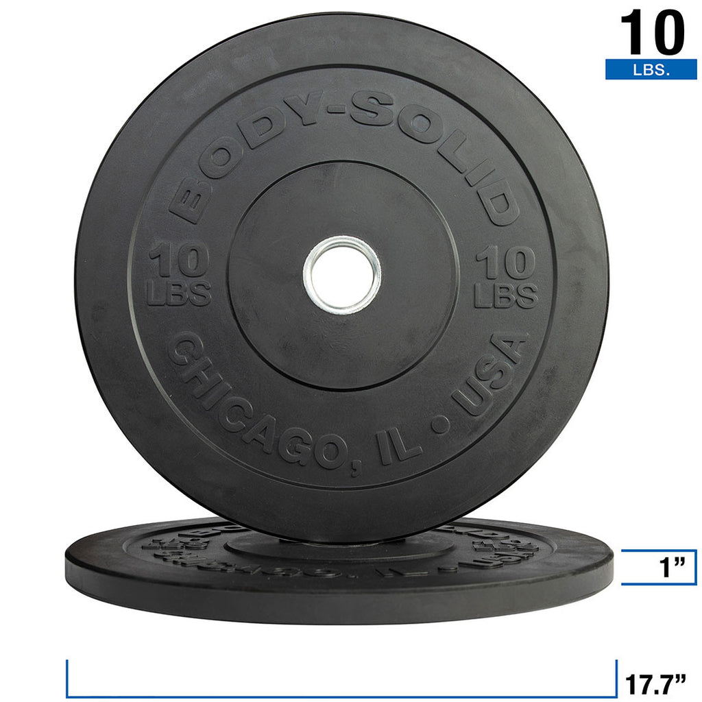Body-Solid OBPX10 Black 10 lb Chicago Extreme Bumper, 17.72", Full Commercial, 1 Year Warranty, view 2