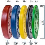 Body-Solid OBPXC45 Chicago Extreme Red Bumper Plate 45 lb (Pair)