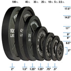 Body-Solid OPB10 Black Cast Oly Plate 10lb