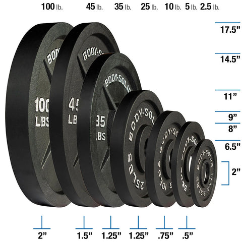 Body-Solid 2.5 lb 2 inch Olympic Plates
