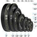 Body-Solid OPB100 Black Cast Oly Plate 100lb