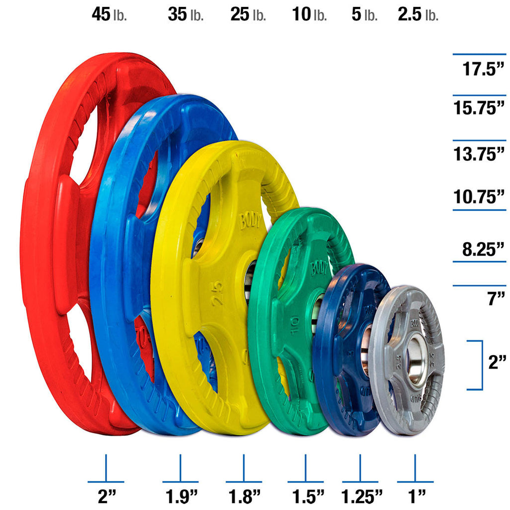 Body-Solid ORC45 Color Grip Olympic Plate Red 45 lb (Pair)