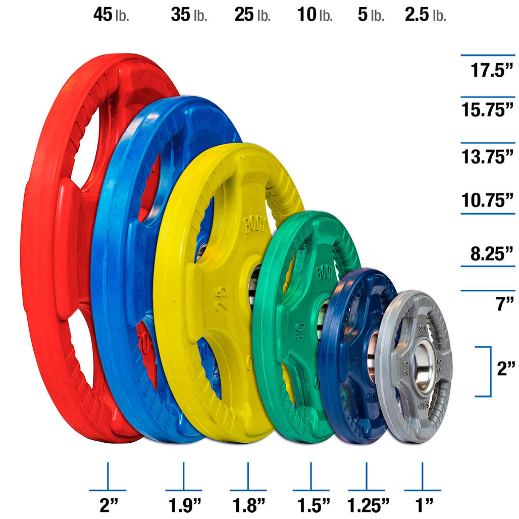 Body-Solid ORC45 Color Grip Olympic Plate Red 45 lb (Pair)