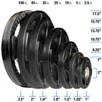 Body-Solid ORT10 Rubber Grip Plate Black 10lb