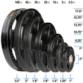 Body-Solid ORT5 Rubber Grip Plate Black 5lb