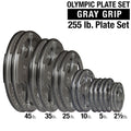 Body-Solid OST255 Gray Hand Grip Oly Plate 255 lb