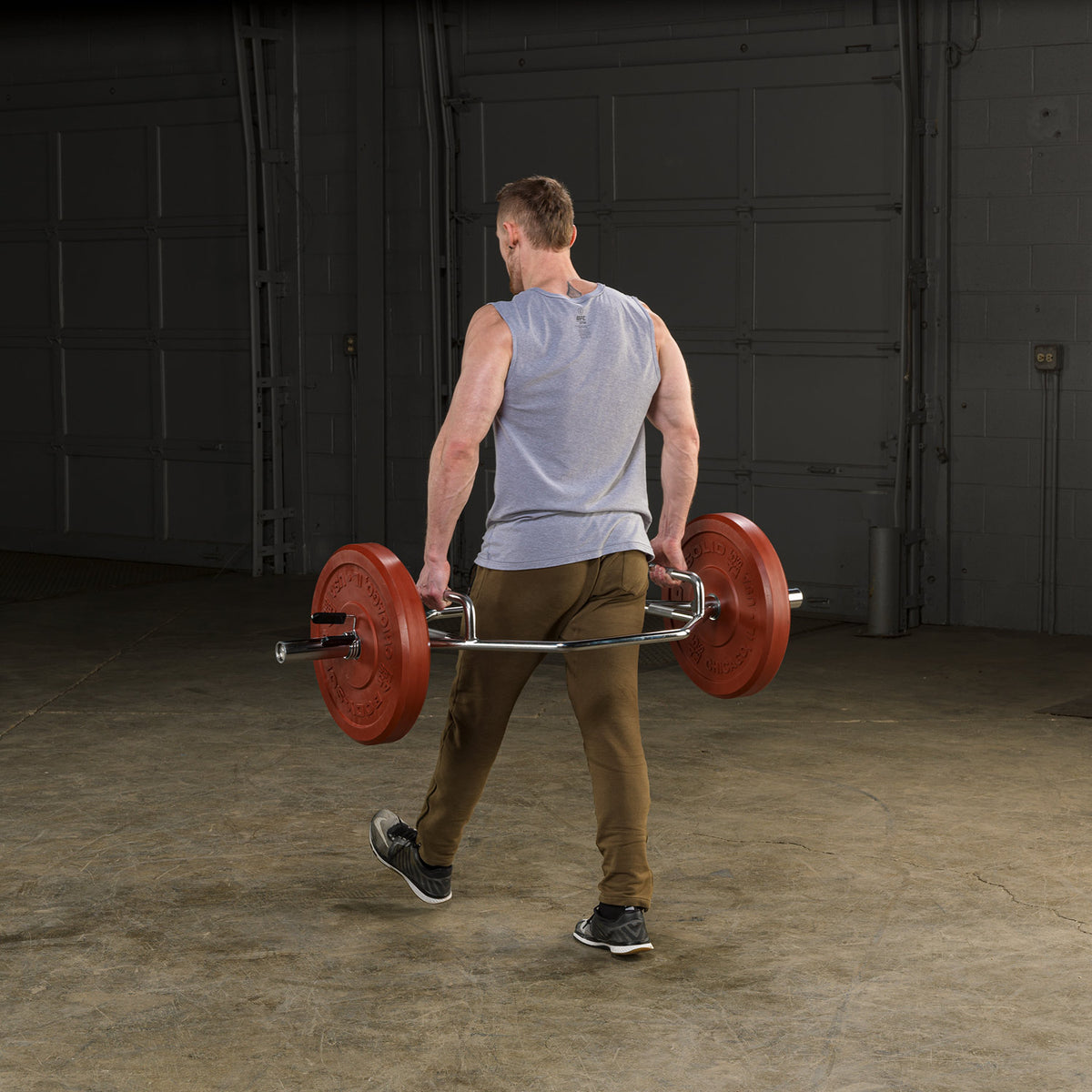 Body-Solid OTB50RH Oly Shrug Bar - Raised Handles, view 3