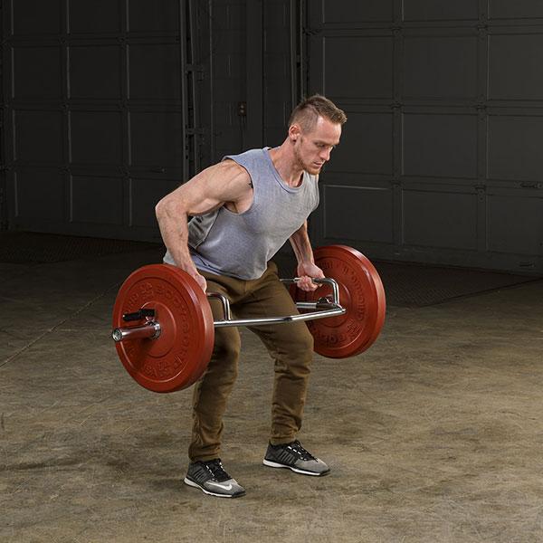 Body-Solid OTB50RH Oly Shrug Bar - Raised Handles, view 4