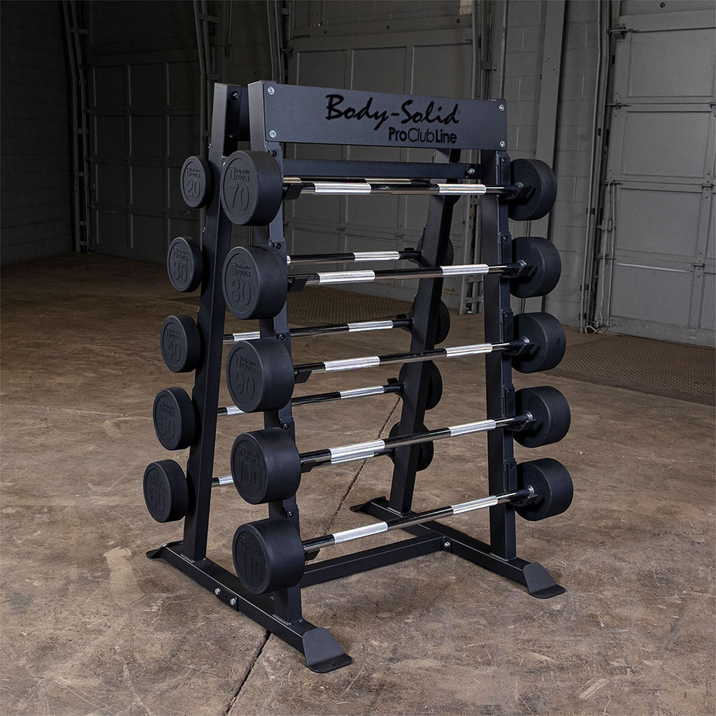 Body-Solid Pro ClubLine SBBR100 Fixed Barbell, Fixed Curl Bar Rack, view 2