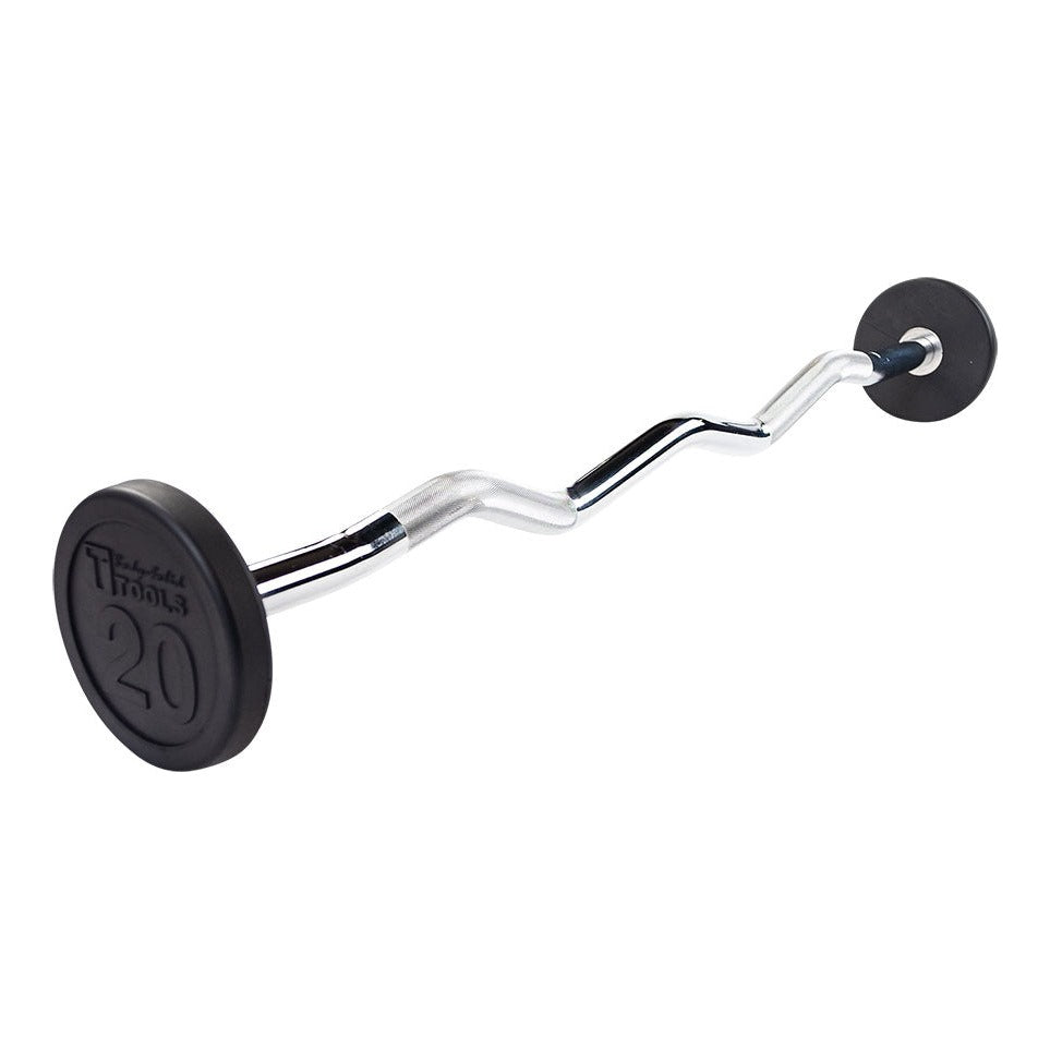 Body-Solid SBZ Rubber Coated Fixed Curl Barbells, view 3