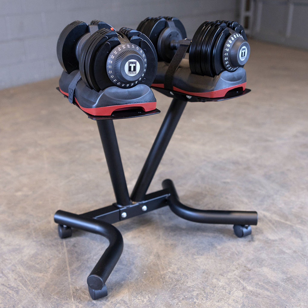 Body-Solid BSTADBPR Adj DB Pair 48.7lbs each, Includes 2 each SDA14T, 16 x RPB5, 4 x RPB2.5, view 8