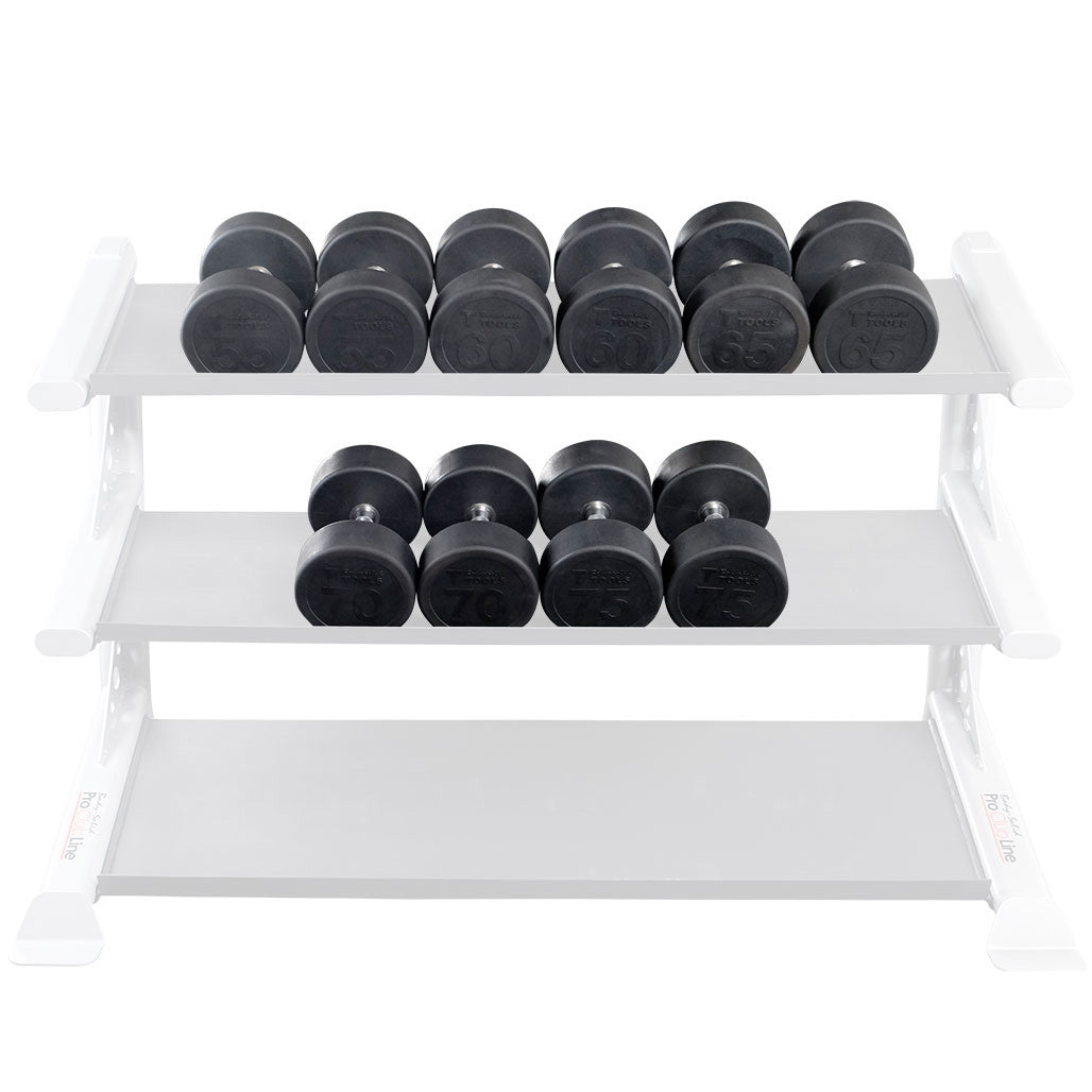Body-Solid SDPS650 Rubber Round Dumbbell 55-75lb pairs, view 5