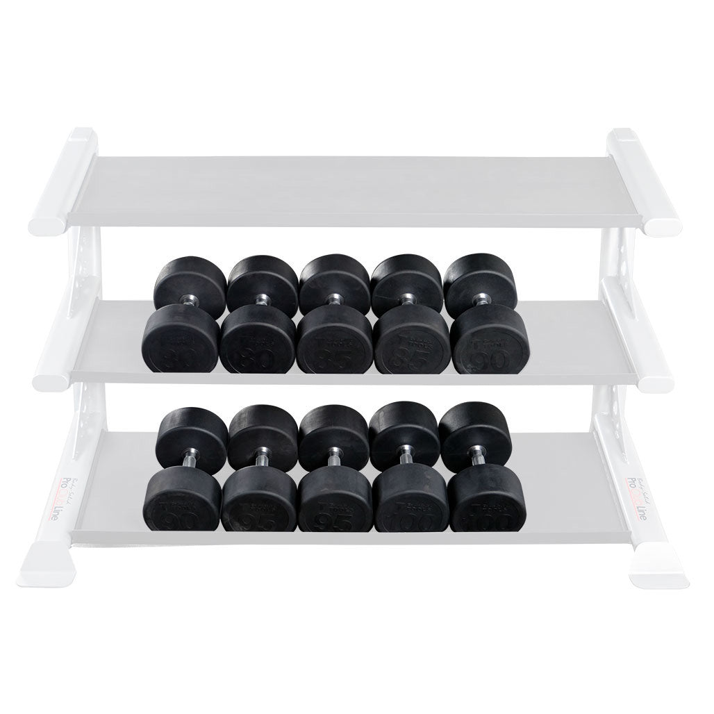 Body-Solid SDPS900 Rubber Round Dumbbell 80-100lb pairs, view 5