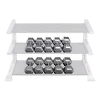 Body-Solid SDS900 80 to 100 lb Gray Hex Dumbbell Set (Pairs), view 4