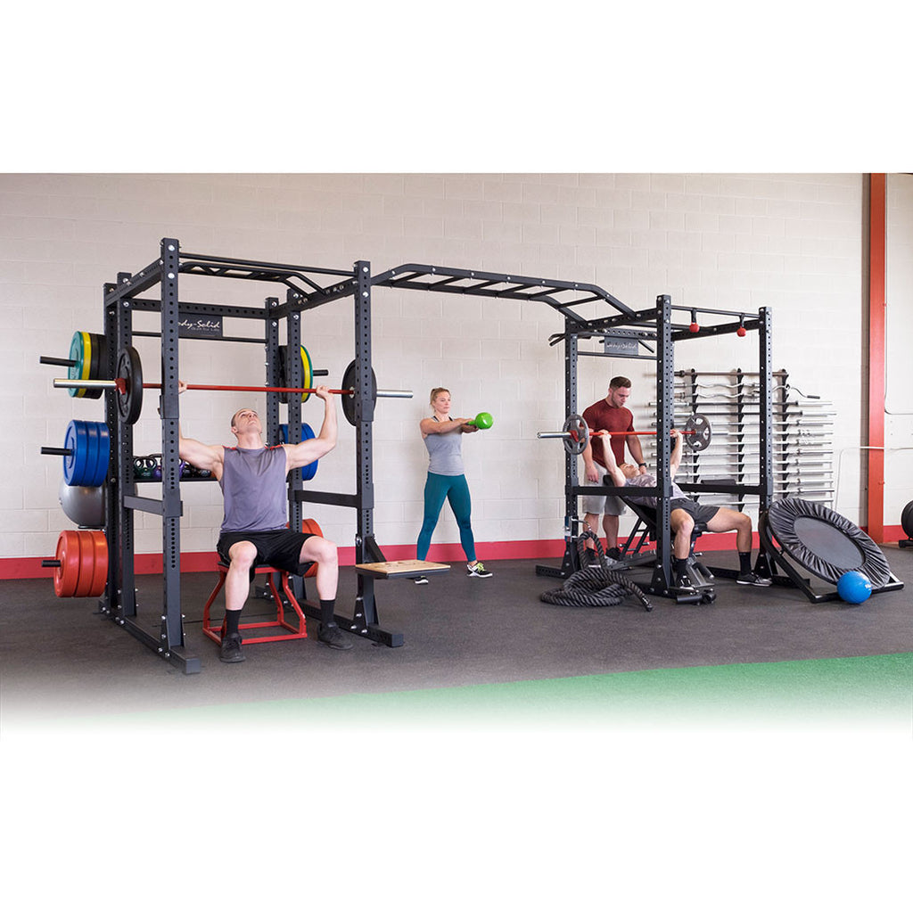 Double SPR1000SS Power Rack with Extensions and Monkey Bars