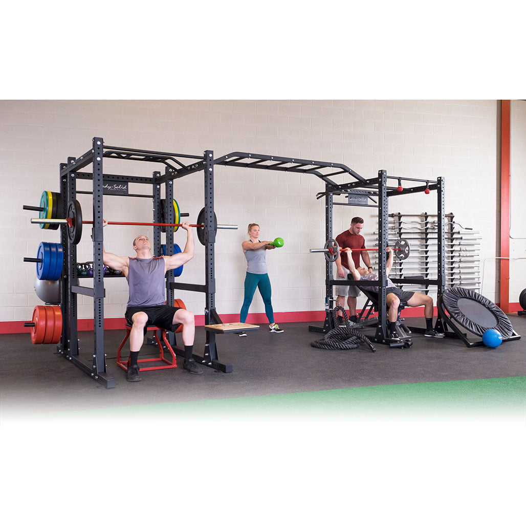 Double SPR1000 Power Rack with Extensions and Monkey Bars