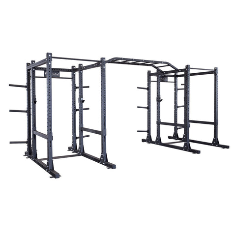 Body-Solid Pro ClubLine SPR1000DBBack Double Power Rack with Extensions and Monkey Bar