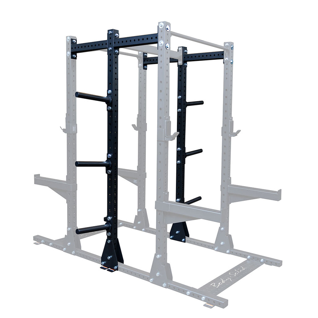 Body-Solid Pro ClubLine SPRDBLKIT Double Half Rack Kit w Weight Horns x 6, view 3