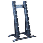 Body-Solid Rubber Hex Dumbbell Set 5-50 lb with Pro ClubLine Vertical Rack - photo 3