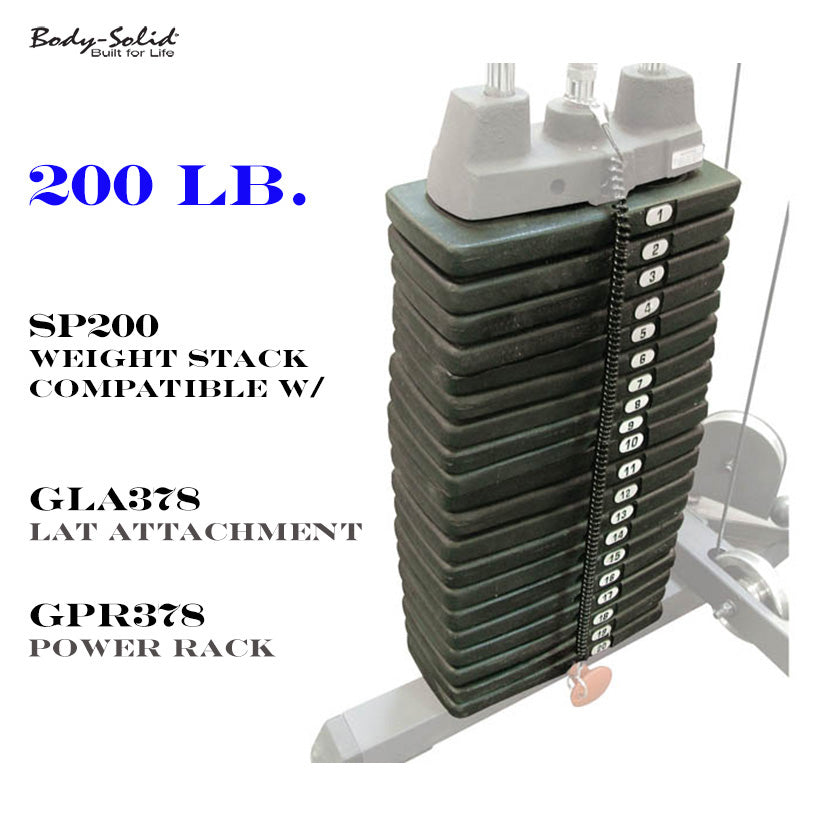 Body-Solid GPR378 Power Rack w/ GLA378 Lat Attach