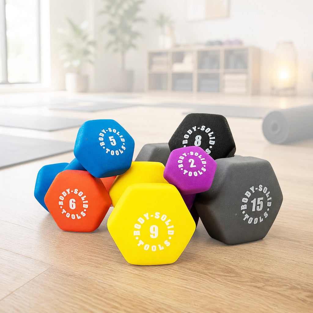 Body-Solid BSTNDS110 Neoprene Dumbbell Set, 1-10 lb Pairs, view 2