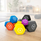 Body-Solid BSTNDS164 Neoprene Dumbbell Set, 1-15 lb Pairs, view 2