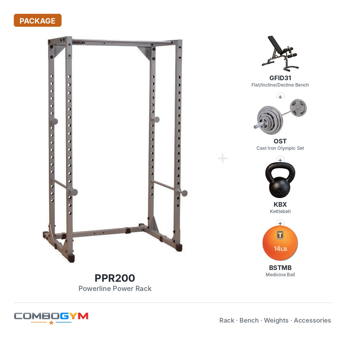 Body-Solid Garage Gym Cross-Training Studio Set - Bronze Package – package contents