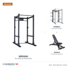 Body-Solid Power Rack SPR1000 and the rear Rack Extension with SFID425 Package - SPR1000BackP5 – package contents