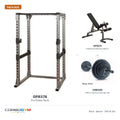 Body-Solid Pro Power Rack With FID Bench And 300 lb Olympic Set – package contents