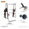 Body-Solid Series 7 Smith System With FID Bench And 255 lb Olympic Set – package contents