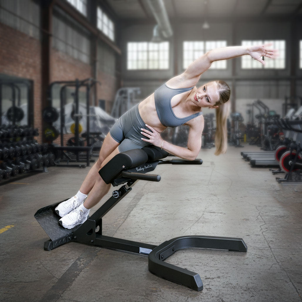 Body-Solid GHYP345B 2"x3" 45 degree back hyper extension, view 2