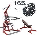 Body-Solid GLGS100P4 Corner Leverage Package with Bench and Rubber Grip Plates