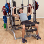 BodySolid GS348Q Series 7 Smith Machine with COLORED Rubber Grip Olympic Set