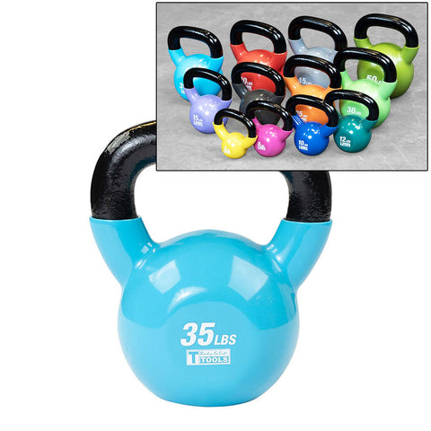 Body-Solid KBVS125 Vinyl Coated Kettle Bells Set One Each 5,8,10,12,15,20,25,30 lbs
